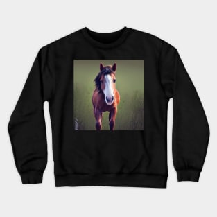 Extremy cute horse Crewneck Sweatshirt